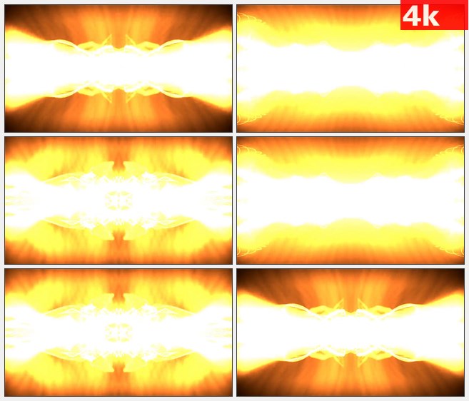 4K0744LED火焰波光彩色斑点脉冲橙色线浮动动态背景高清实拍视频素材
