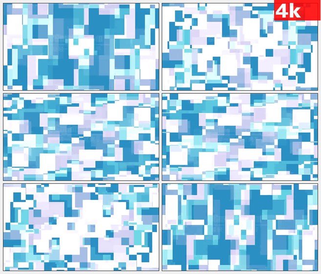 4K0745LED蓝白色网格交叉变化动态背景高清实拍视频素材