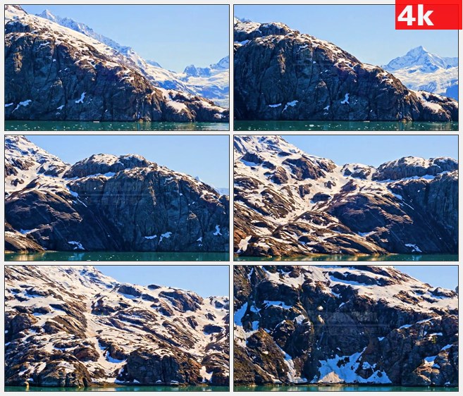 4K0794冰川河水高清实拍视频素材