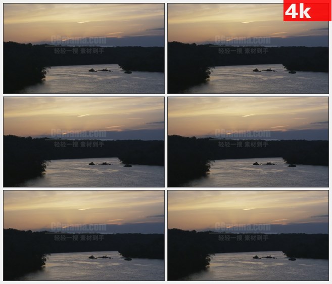 4K0801波托马克河上的夜晚美景高清实拍视频素材