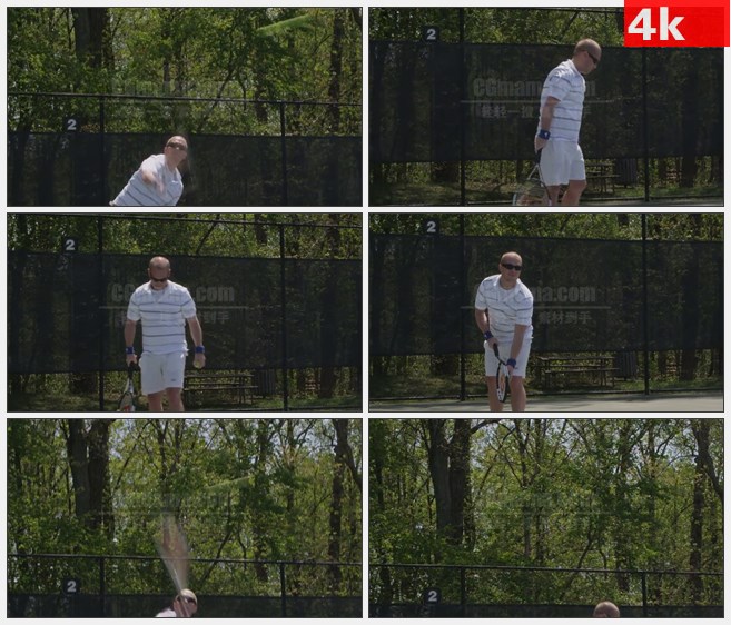 4K0831打网球发球体育运动高清实拍视频素材