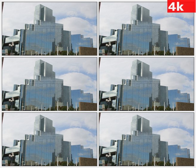 4K0848得克萨斯州达拉斯凯悦酒店大楼高清实拍视频素材