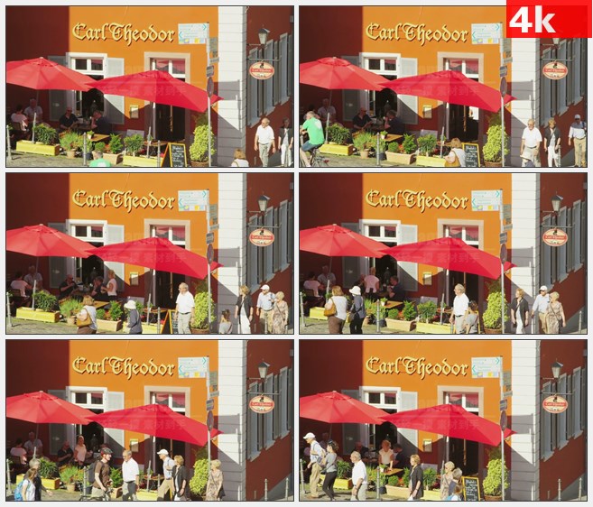 4K0849德国海德堡接头餐馆用餐高清实拍视频素材