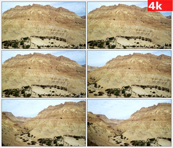 4K0915干旱荒山峡谷自然风景高清实拍视频素材