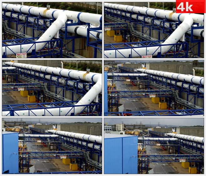 4K0930工厂的管道管线高清实拍视频素材