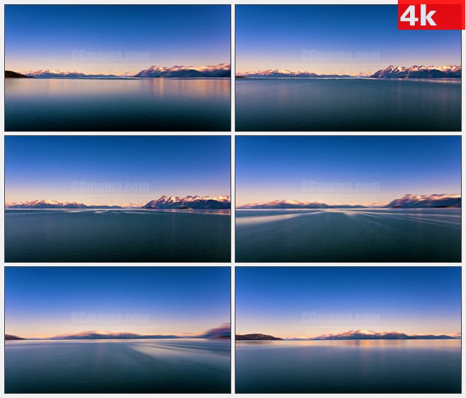 4K1019华丽多彩湖水阿拉斯加远山景观高清实拍视频素材