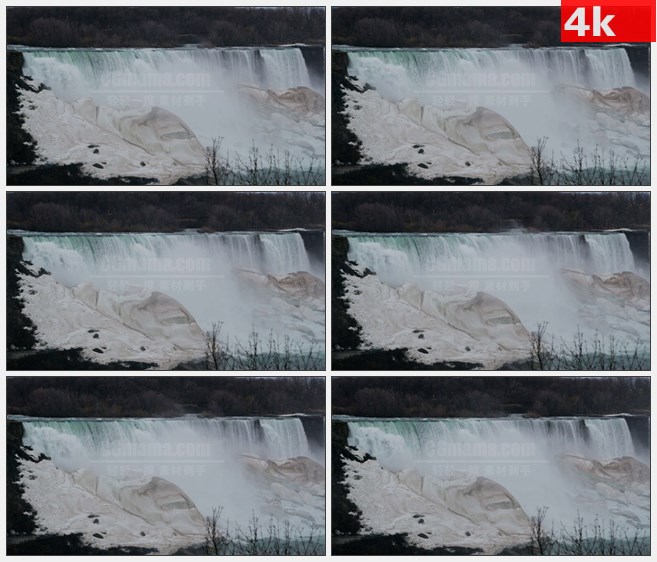 4K1043加拿大尼亚加拉大瀑布美景高清实拍视频素材