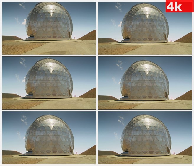 4K1061金属圆顶建筑高清实拍视频素材