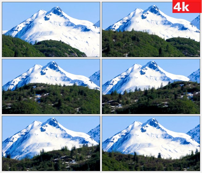 4K1064巨大的冰雪覆盖阿拉斯加山脉高清实拍视频素材