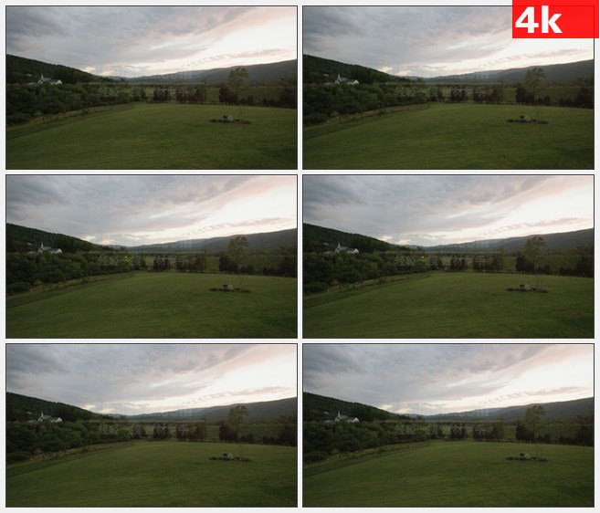 4K1073开阔的乡村草原大自然风景高清实拍视频素材