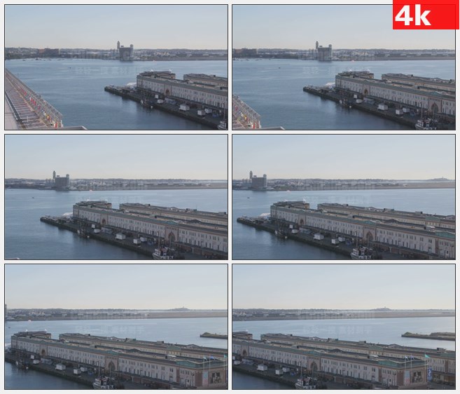 4K1136美国波士顿湾机场高清实拍视频素材