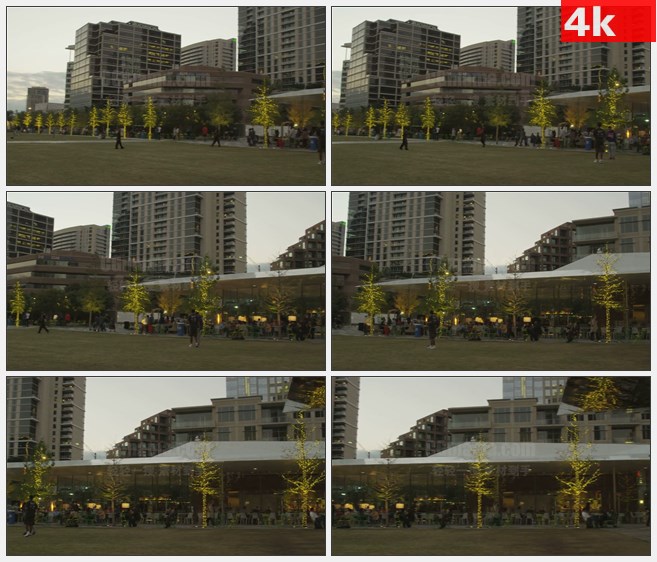 4K1141美国达拉斯市中心的人民公园高清实拍视频素材