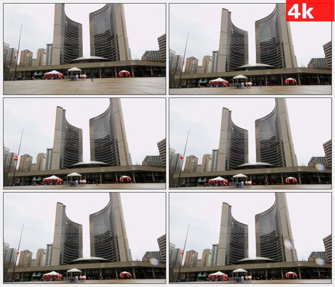 4K1150美国多伦多弥敦飞利浦广场高清实拍视频素材