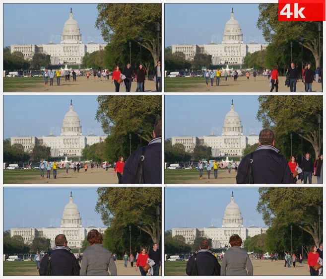 4K1163美国国会大厦高清实拍视频素材