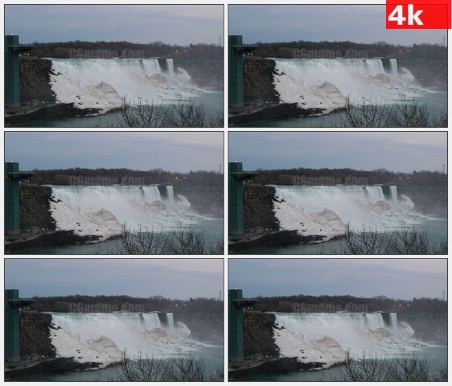 4K1171美国加拿大尼亚加拉大瀑布全景高清实拍视频素材