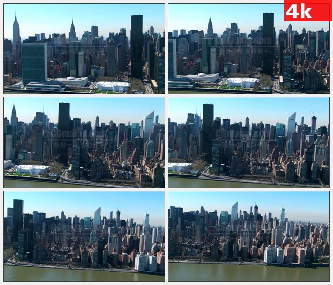 4K1189美国纽约市大都市航拍城市风光高清实拍视频素材