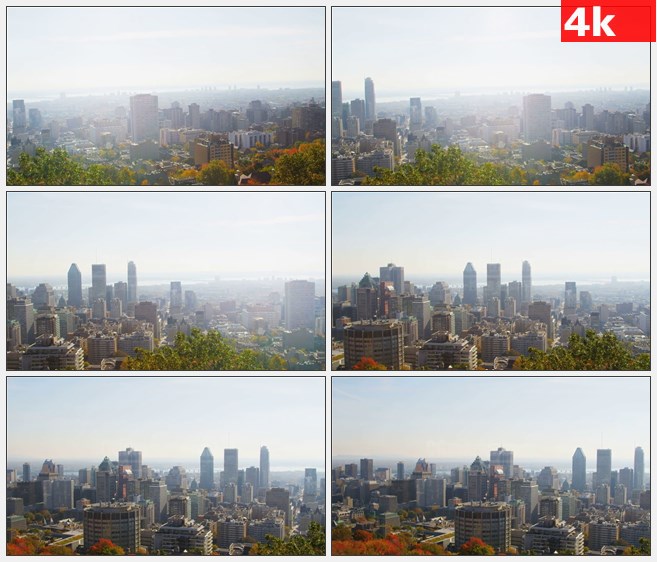 4K1229蒙特利尔的天际线慢镜头高清实拍视频素材