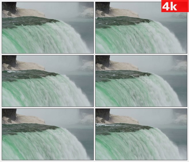 4K1252尼亚加拉大瀑布边缘水流特写高清实拍视频素材