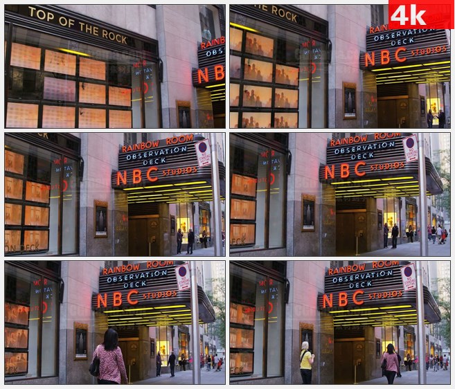 4K1263纽约国家广播电视公司高清实拍视频素材