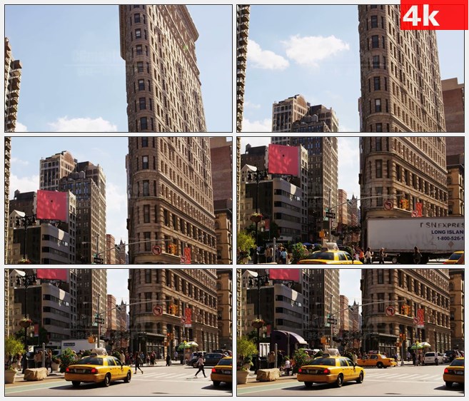 4K1270纽约熨斗大厦高清实拍视频素材