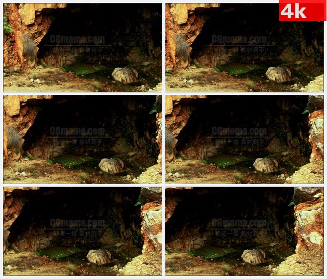 4K1356山洞自然美景高清实拍视频素材