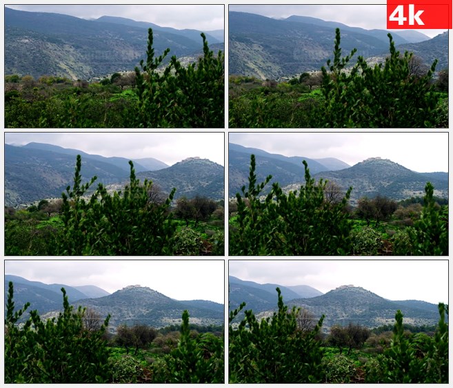 4K1360山岭树林自然美景高清实拍视频素材