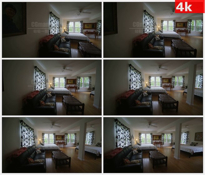 4K1378室内卧室展示高清实拍视频素材