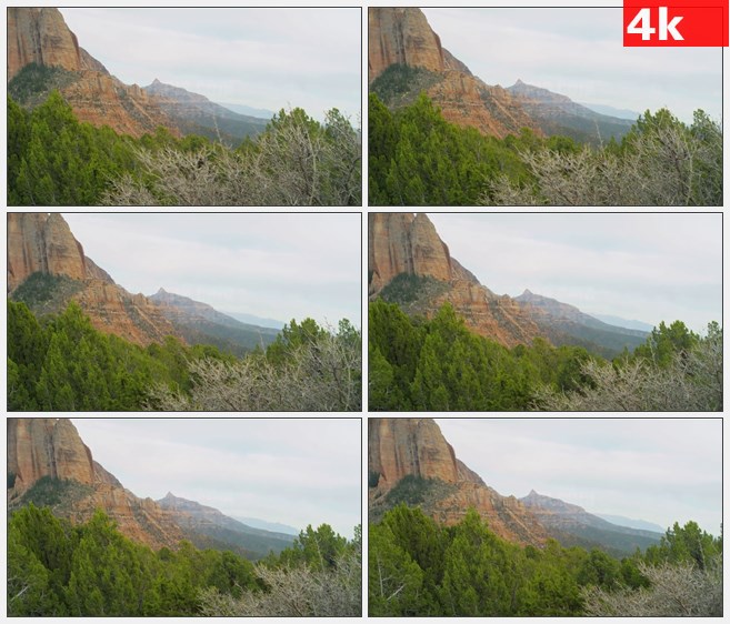 4K1442锡安国家公园山谷高清实拍视频素材