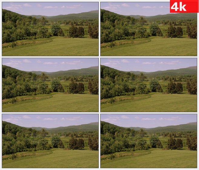 4K1524郁郁葱葱的乡村农场田园高清实拍视频素材