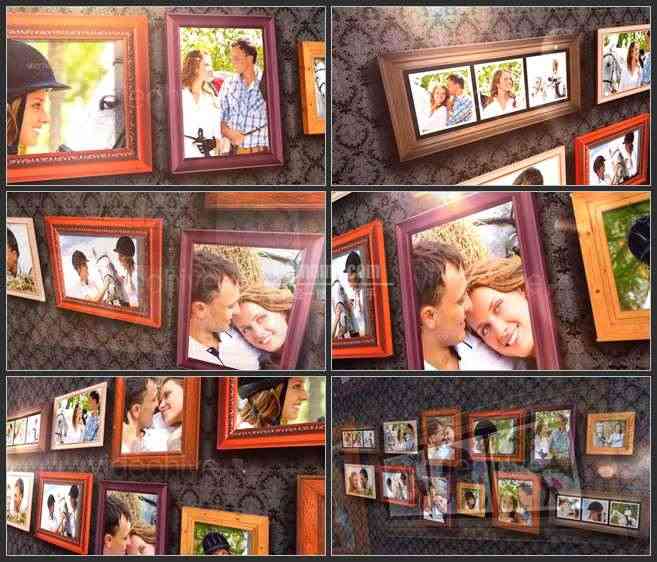AE2524-古典照片墙 家庭婚庆 相册 照片展示