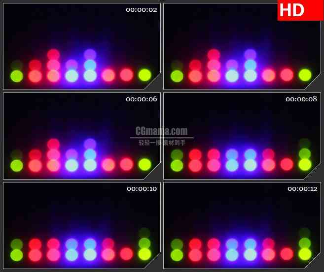 BG0797-音频频谱五颜六色球体跳动动感高清led大屏视频背景素材