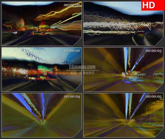 BG0815-隧道灯光高清led大屏视频背景素材
