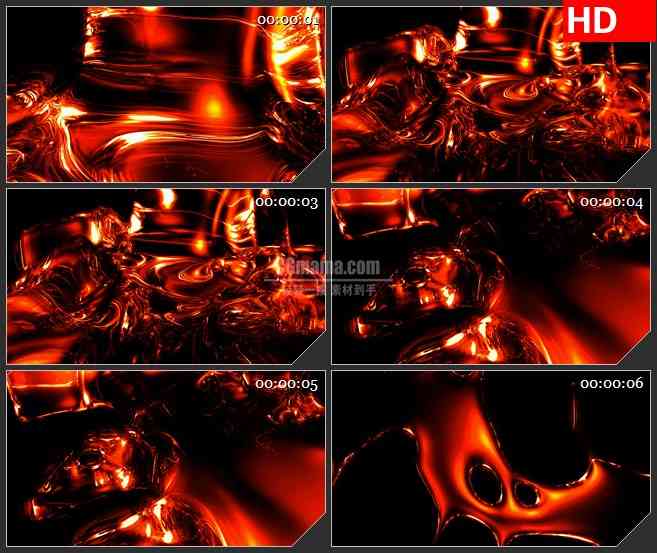 BG0973-红色流体液体高清led大屏背景视频素材