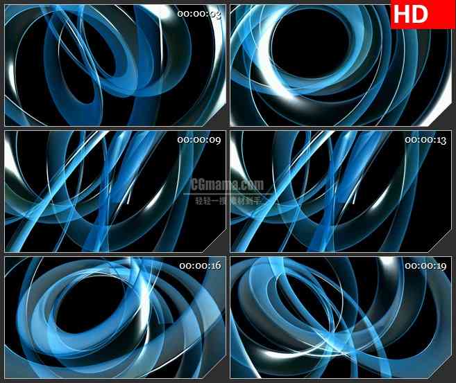 BG1003-蓝色光效led大屏背景高清视频素材