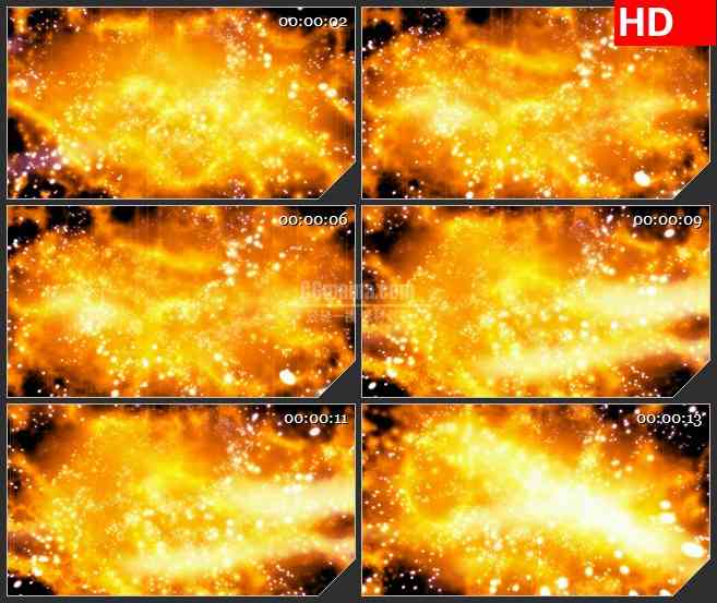 BG1081-壮观橙色粒子光效高清led大屏视频背景素材