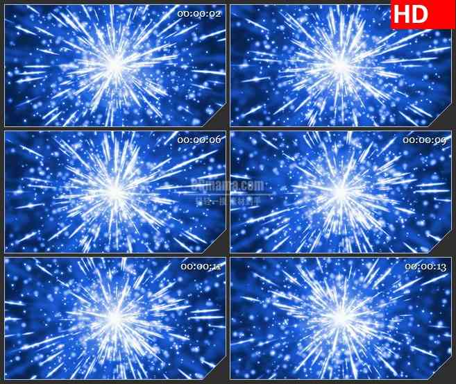 BG1151-高速闪光发散粒子蓝色背景动态LED高清视频背景素材