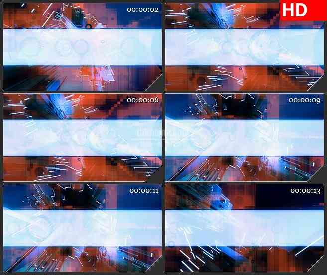BG1163-红蓝色背景齿轮写字板动态LED高清视频背景素材