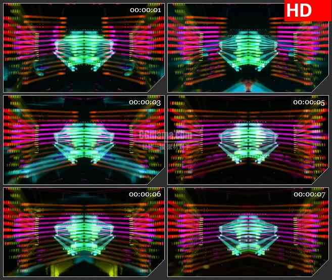 BG1164-红绿光条光谱霓虹动态LED高清视频背景素材