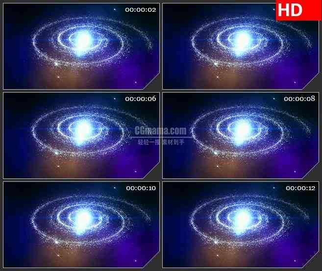 BG1325-闪烁星光灿烂太阳银河系星空星云粒子动态LED高清视频背景素材