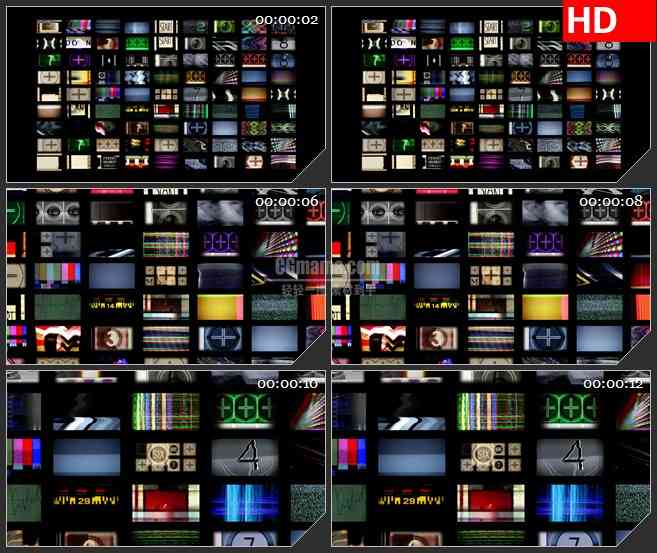 BG1415电视墙静态放大多媒体框动态LED高清视频背景素材