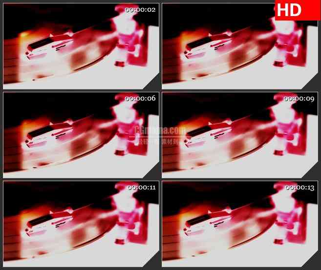 BG1442红色唱机高清led大屏视频背景素材