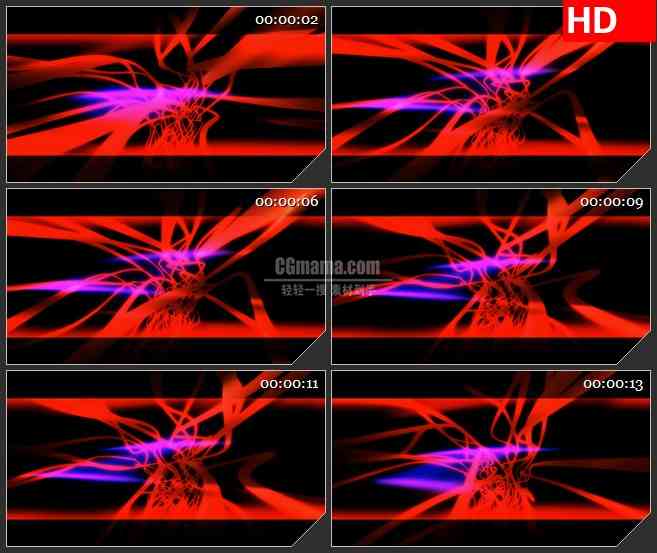 BG1593抽象网状红色光网 炫动红色光网 高清LED大屏视频背景素材