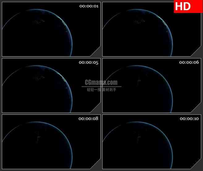 BG1606地球旋转宇宙太空三维动画动态LED高清视频背景素材