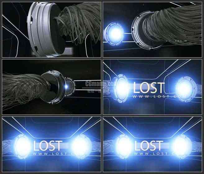 AE2859-发光的电缆线 LOGO文本展示