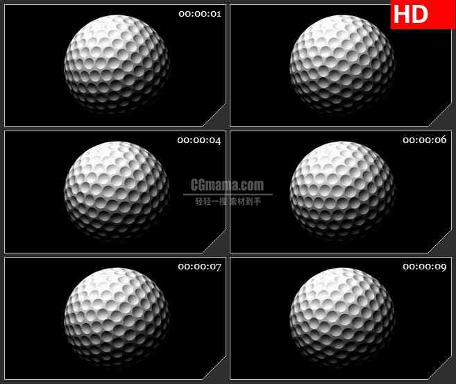 BG1856透明的高尔夫球alpha通道高清合成特效视频素材
