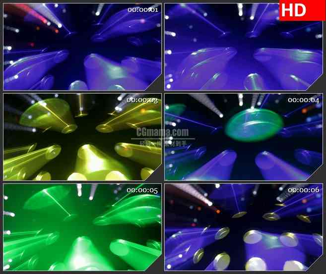 BG1911旋转的彩色KTV迪斯科演唱会灯光球动态LED高清视频背景素材