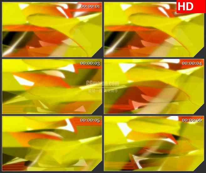 BG1979旋转黄色红色流体螺旋变幻动态LED高清视频背景素材