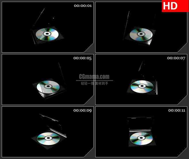 BG1988摇摆音乐盘光盘三维动画动态LED高清视频背景素材