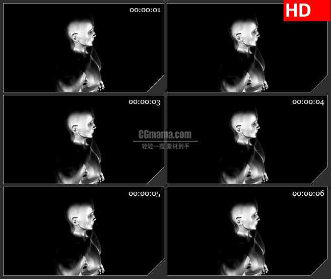 BG2028半身人体像旋转动态LED高清视频背景素材