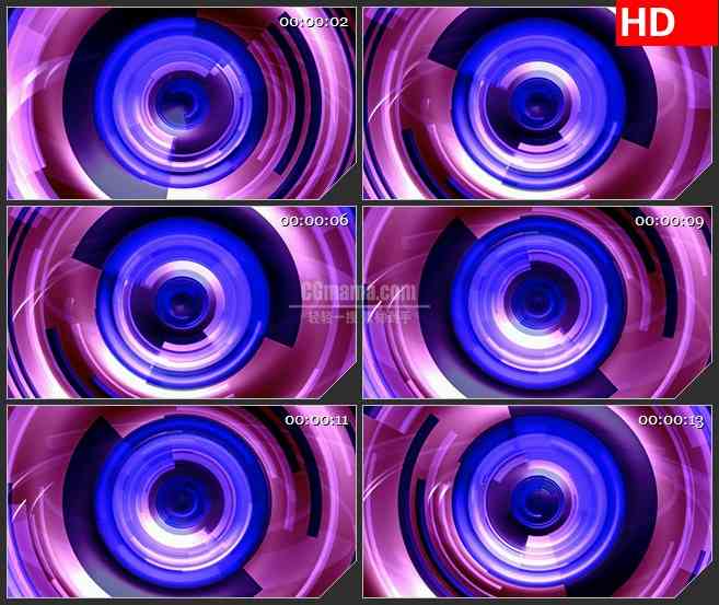 BG2154蓝紫色旋转漩涡变幻动态LED高清视频背景素材